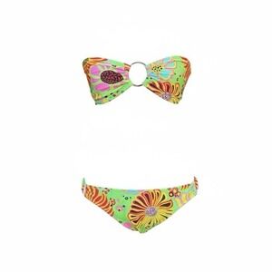 Y2K Multicolored Rampage Bikini Set size L